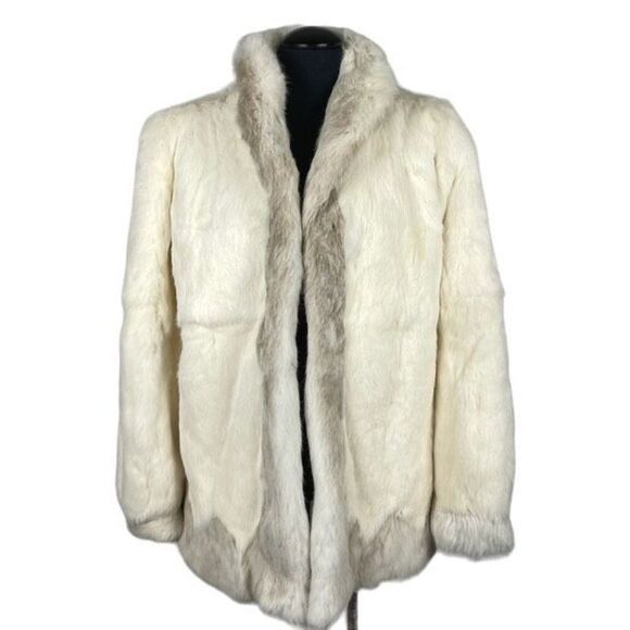 Vintage 100% Rabbit Fur Coat - Women’s M - Picture 1 of 8